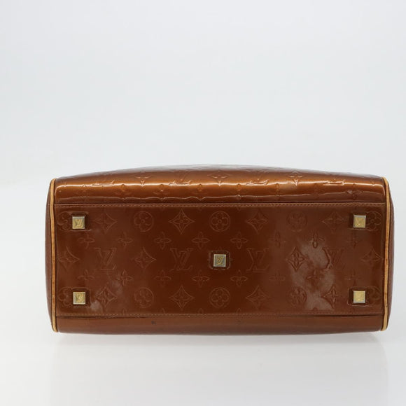 LOUIS VUITTON Monogram Vernis Tompkins Square Bag Bronze M91103 LV Auth BA13355