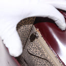 CARTIER Hand Bag Leather 2way Bordeaux Silver Auth BA13356V-24