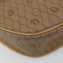 Christian Dior Honeycomb Canvas Shoulder Bag PVC Beige Gold Auth BA13357-11