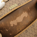 Christian Dior Honeycomb Canvas Shoulder Bag PVC Beige Gold Auth BA13357-17