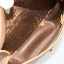 Christian Dior Honeycomb Canvas Shoulder Bag PVC Beige Gold Auth BA13357-18