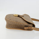 Christian Dior Honeycomb Canvas Shoulder Bag PVC Beige Gold Auth BA13357-4