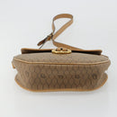 Christian Dior Honeycomb Canvas Shoulder Bag PVC Beige Gold Auth BA13357-9