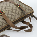 GUCCI GG Supreme Web Sherry Line Tas PVC 2-weg Beige Goud 41 02 039 Authentiek BA13358-7