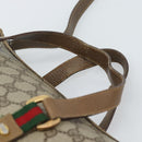 GUCCI GG Supreme Web Sherry Line Tas PVC 2-weg Beige Goud 41 02 039 Authentiek BA13358-8
