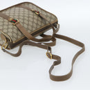 GUCCI GG Supreme Web Sherry Line Tas PVC 2-weg Beige Goud 41 02 039 Authentiek BA13358-9