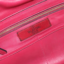 VALENTINO Studs Tote Bag Leather 2way Pink Gold Auth BA13360-19