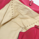 VALENTINO Studs Tote Bag Leather 2way Pink Gold Auth BA13360-21