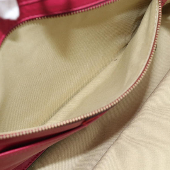 VALENTINO Studs Tote Bag Leather 2way Pink Gold Auth BA13360