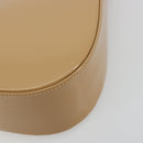 Salvatore Ferragamo Gancini Bag Patent leather Beige Silver Auth BA13361A-10
