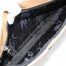 Salvatore Ferragamo Gancini Bag Patent leather Beige Silver Auth BA13361A-16
