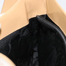 Salvatore Ferragamo Gancini Bag Patent leather Beige Silver Auth BA13361A-17