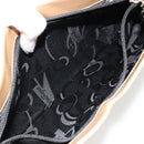 Salvatore Ferragamo Gancini Bag Patent leather Beige Silver Auth BA13361A-22