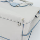 MCM Hand Bag Leather 2way Gray Silver Auth BA13363A-12