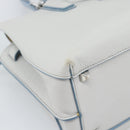 MCM Hand Bag Leather 2way Gray Silver Auth BA13363A-13