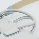 MCM Hand Bag Leather 2way Gray Silver Auth BA13363A-8