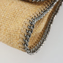 Stella MacCartney Chain Falabella Tas Raffia Beige Zilver 512064 Auth BA13364A-14