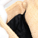 Stella MacCartney Chain Falabella Tas Raffia Beige Zilver 512064 Auth BA13364A-20