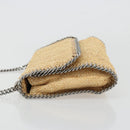 Stella MacCartney Chain Falabella Tas Raffia Beige Zilver 512064 Auth BA13364A-4