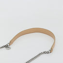 Stella MacCartney Chain Falabella Tas Raffia Beige Zilver 512064 Auth BA13364A-8