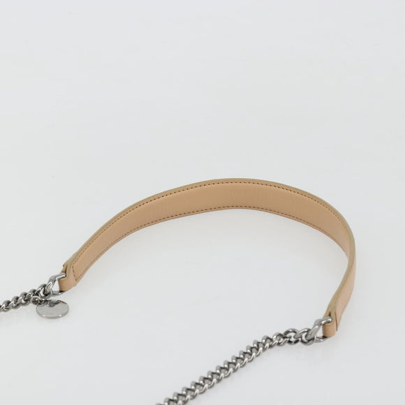 Stella MacCartney Chain Falabella Tas Raffia Beige Zilver 512064 Auth BA13364A