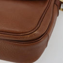 Burberrys Shoulder Bag Leather Brown Gold Auth BA13366-14