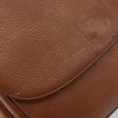 Burberrys Shoulder Bag Leather Brown Gold Auth BA13366-10