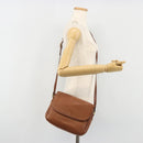 Burberrys Shoulder Bag Leather Brown Gold Auth BA13366-23