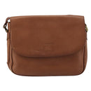 Burberrys Shoulder Bag Leather Brown Gold Auth BA13366-13