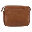 Burberrys Shoulder Bag Leather Brown Gold Auth BA13366-2