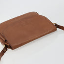 Burberrys Shoulder Bag Leather Brown Gold Auth BA13366-6