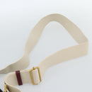 VALENTINO Tote Bag Leather 2way Bordeaux Gold Auth BA13367A-14