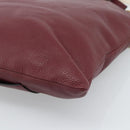 VALENTINO Tote Bag Leather 2way Bordeaux Gold Auth BA13367A-17