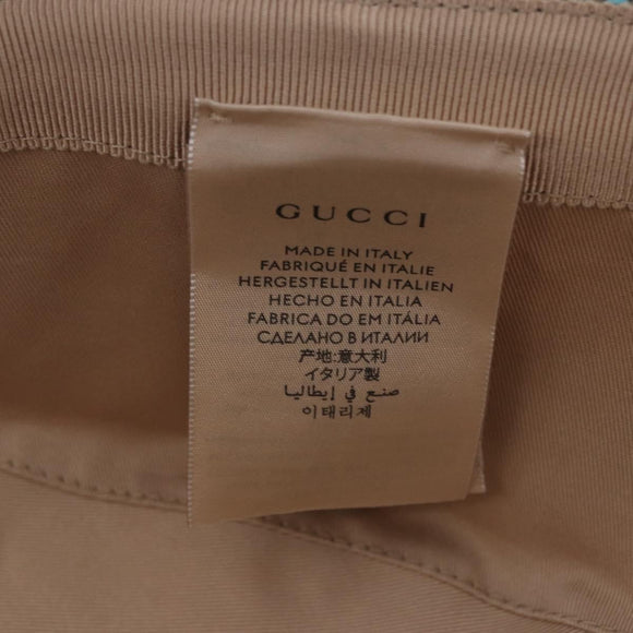 GUCCI GG Supreme Disney Donald Duck Hat PVC M Beige Auth BA13368SM
