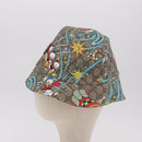GUCCI GG Supreme Disney Donald Duck Hat PVC M Beige Auth BA13368SM-4