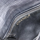 CHANEL Bicolore Waist bag Lamb Skin Black Gold CC Auth BA13369-9