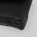 CHANEL Bicolore Waist bag Lamb Skin Black Gold CC Auth BA13369-7