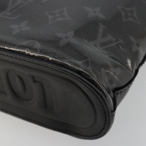LOUIS VUITTON Monogram Eclipse Glaze Pochette Cosmos Black M63373 Auth BA13371