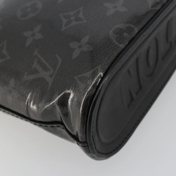 LOUIS VUITTON Monogram Eclipse Glaze Pochette Cosmos Black M63373 Auth BA13371