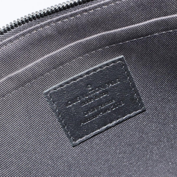 LOUIS VUITTON Monogram Eclipse Glaze Pochette Cosmos Black M63373 Auth BA13371