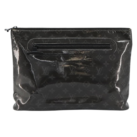 LOUIS VUITTON Monogram Eclipse Glaze Pochette Cosmos Black M63373 Auth BA13371