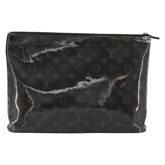 LOUIS VUITTON Monogram Eclipse Glaze Pochette Cosmos Black M63373 Auth BA13371