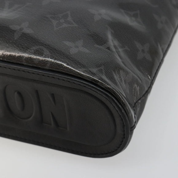 LOUIS VUITTON Monogram Eclipse Glaze Pochette Cosmos Black M63373 Auth BA13371