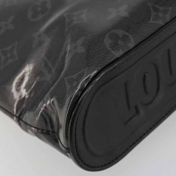 LOUIS VUITTON Monogram Eclipse Glaze Pochette Cosmos Black M63373 Auth BA13371