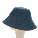 LOUIS VUITTON Hat Denim Blue M7154M LV Auth BA13373SM-3