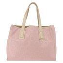 Salvatore Ferragamo Gancini Handtas Leer PVC Roze Zilver Orig. BA13376-2
