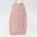 Salvatore Ferragamo Gancini Handtas Leer PVC Roze Zilver Orig. BA13376-4