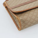 CELINE Macadam Canvas Schoudertas PVC Beige Goud Auth BA13377-15