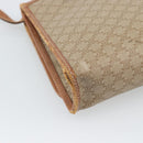 CELINE Macadam Canvas Schoudertas PVC Beige Goud Auth BA13377-17