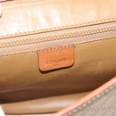 CELINE Macadam Canvas Schoudertas PVC Beige Goud Auth BA13377-19